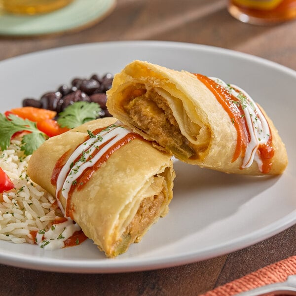 Posada Individually Wrapped Steak and Cheese Chimichanga 5 oz. - 24/Case