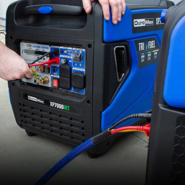 DuroMax 320 CC Tri Fuel Digital Inverter Portable Generator with CO Alert XP7000iHT - 7,000/5,500W, 120/240V