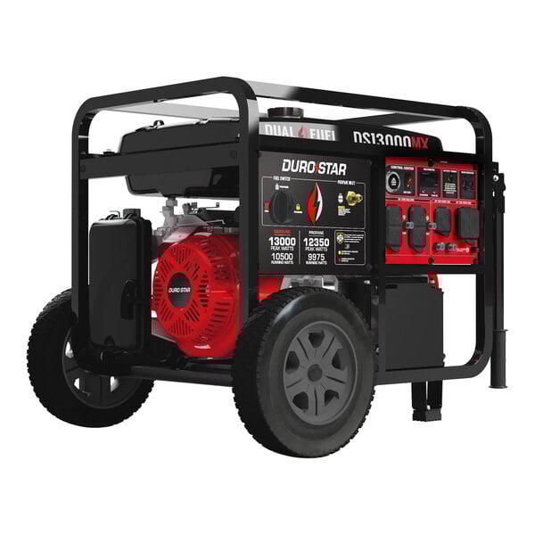 DuroStar 500 CC Dual Fuel Portable Generator with CO Alert DS13000MX - 13,000/10,500W, 120/240V