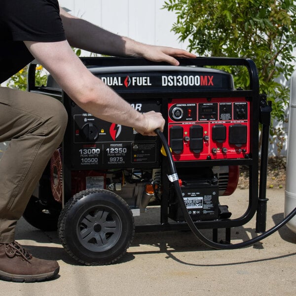 DuroStar 500 CC Dual Fuel Portable Generator with CO Alert DS13000MX - 13,000/10,500W, 120/240V