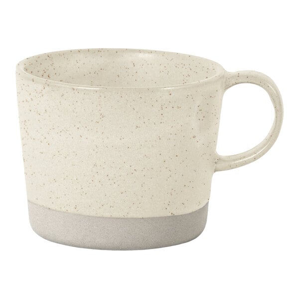 Front of the House Mezze® 12 oz. Sesame Two-Tone Porcelain Cup - 12/Case