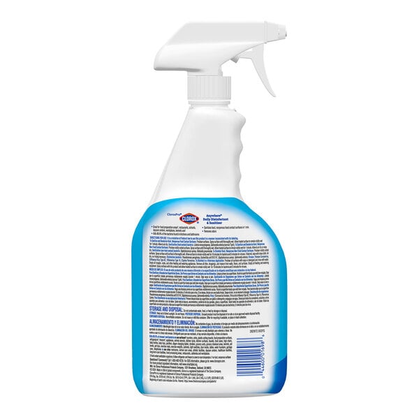 A 32 oz. spray bottle of CloroxPro Clorox Anywhere daily disinfectant and food surface sanitizer.
