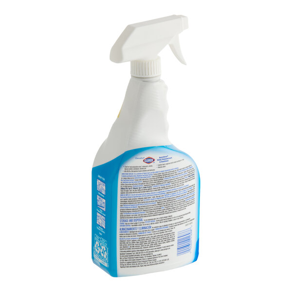 A 32 oz. spray bottle of CloroxPro Clorox Anywhere daily disinfectant and food surface sanitizer.