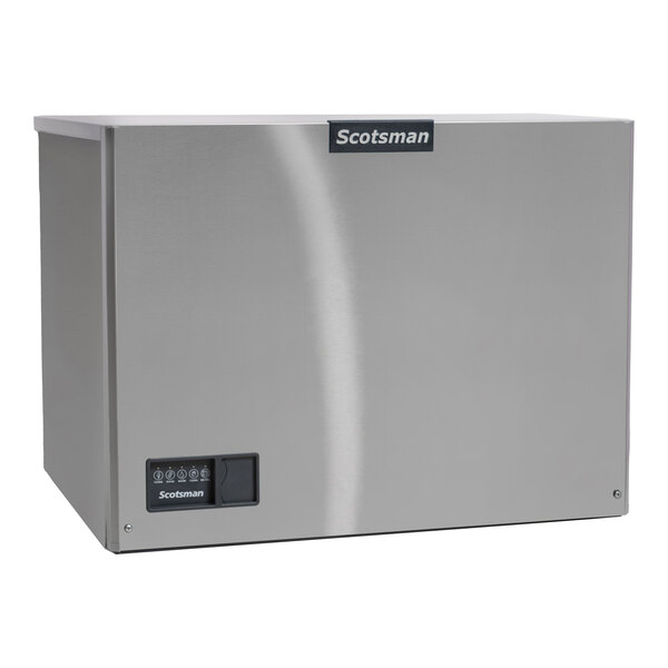 A stainless steel Scotsman Prodigy Elite Series water-cooled small cube ice machine.