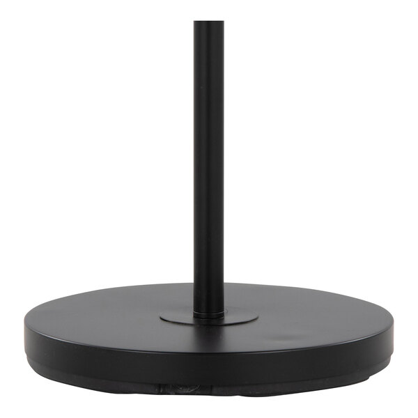 A matte black metal floor lamp base with a vertical pole, part of the LumiSource Congo 64" floor lamp.