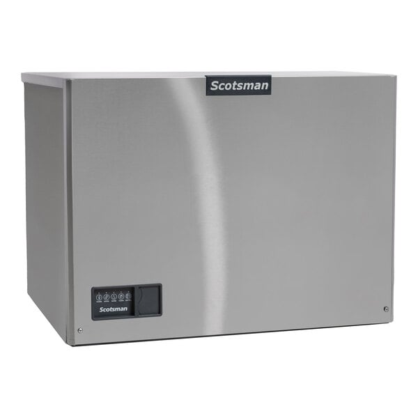 A stainless steel Scotsman water-cooled medium cube ice machine.