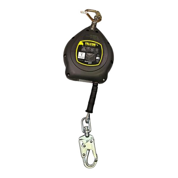 A self-retracting lifeline with a steel swivel snap hook designed for fall protection.