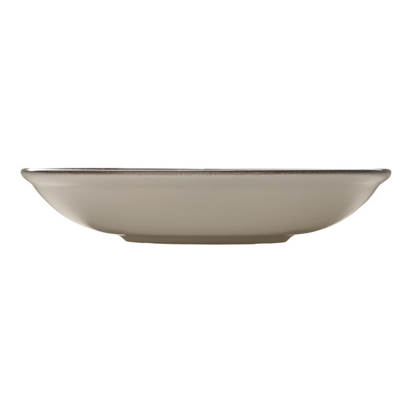A round jade porcelain deep coupe plate.