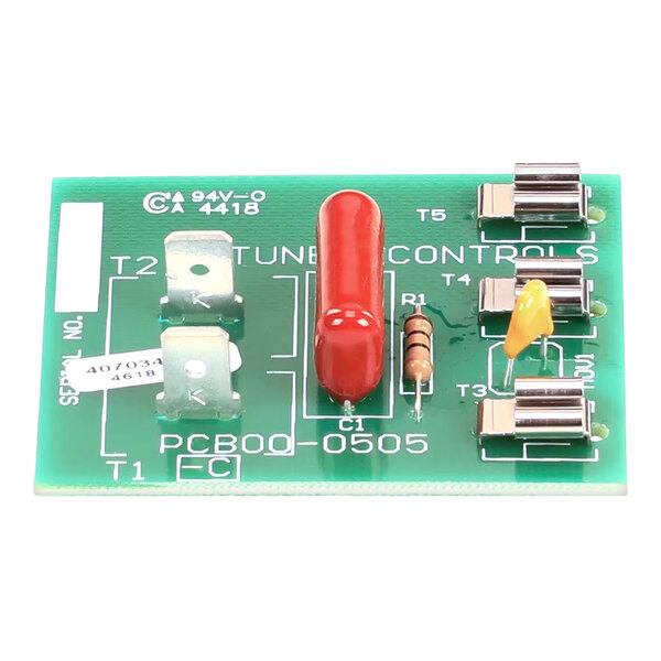 A green Antunes 7001931 snubber board kit with various electronic components mounted on it.