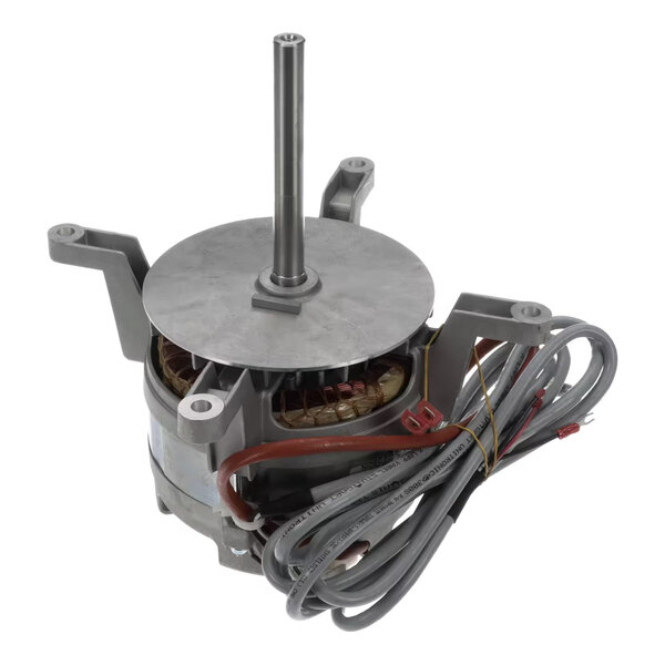 A blower motor kit with attached wiring and mounting brackets.