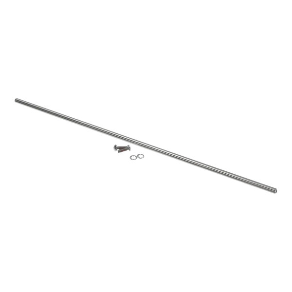 A metal support cover kit consisting of a long rod and small hardware pieces.