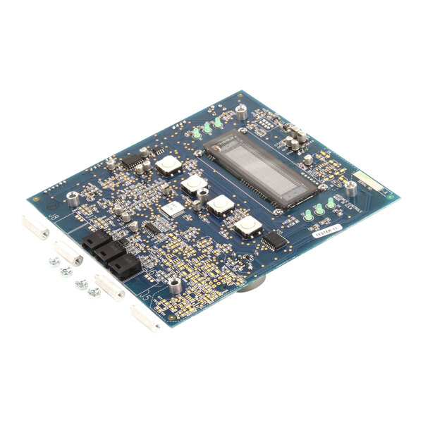 A blue Antunes 7000869 display board kit with various electronic components and connectors.