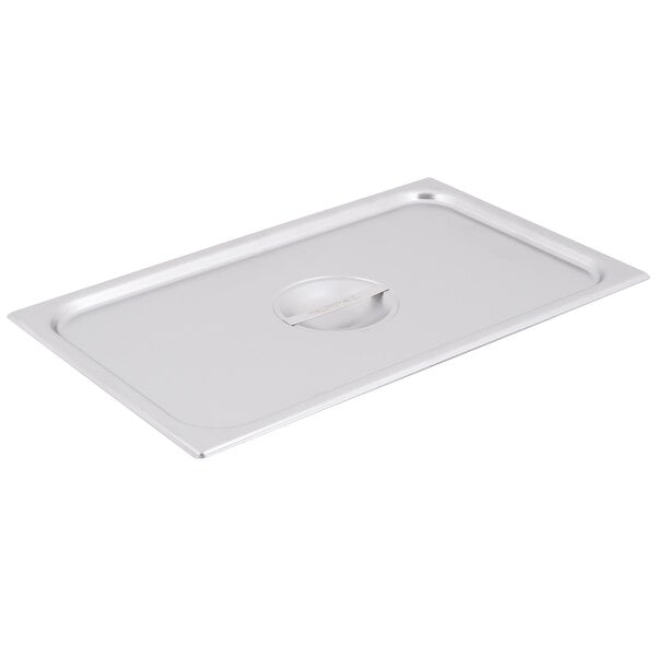 A Vollrath stainless steel hotel pan cover.