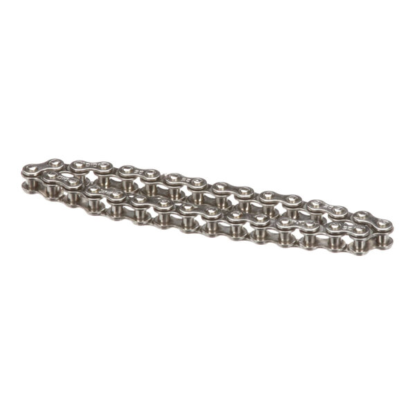 A metal drive chain for mechanical equipment.