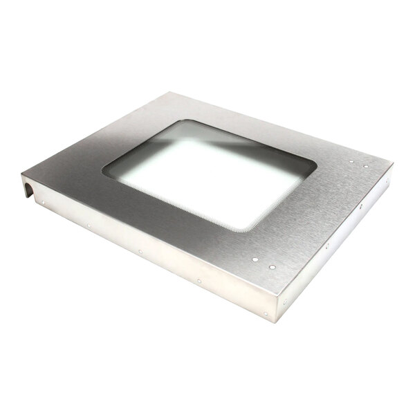 A stainless steel outer panel kit with a rectangular window, designed for the left vertical side of a Southbend appliance.