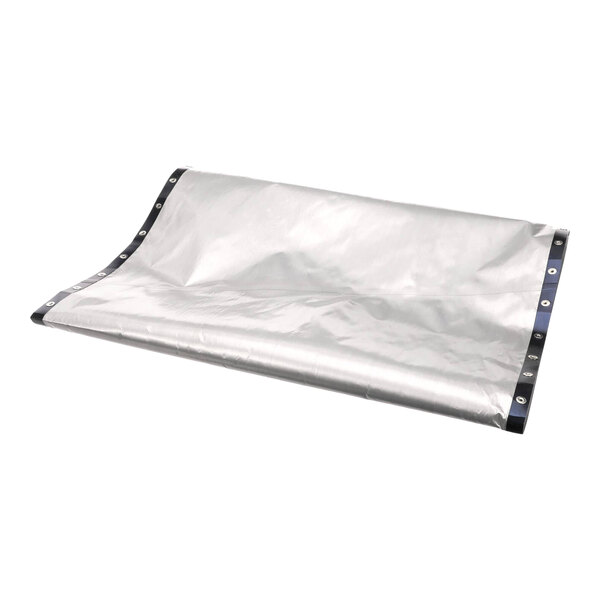 A silver replacement main belt with reinforced edges and grommets, designed for the Antunes GST 5V unit.