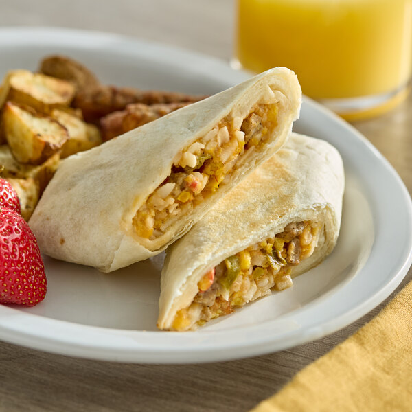 Tres Picosos Sausage Breakfast Burrito 8 oz. - 12/Case