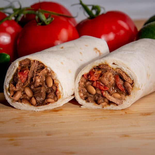 Tres Picosos Foil-Wrapped Barbacoa Beef Burrito 8 oz. - 20/Case