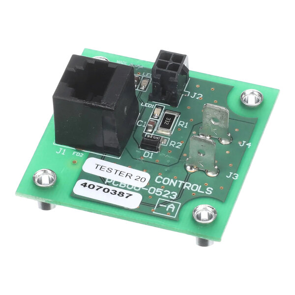 A green Antunes 7002252 drawer cavity board kit with connectors and electronic components mounted on it.