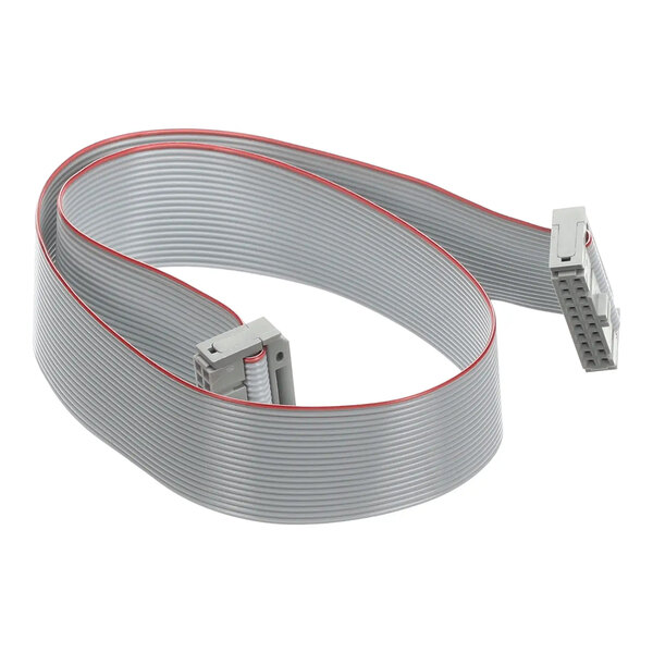 A flat gray ribbon cable with 20 conductors and connectors on each end.