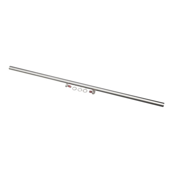 A metal support rod kit with accompanying fasteners.