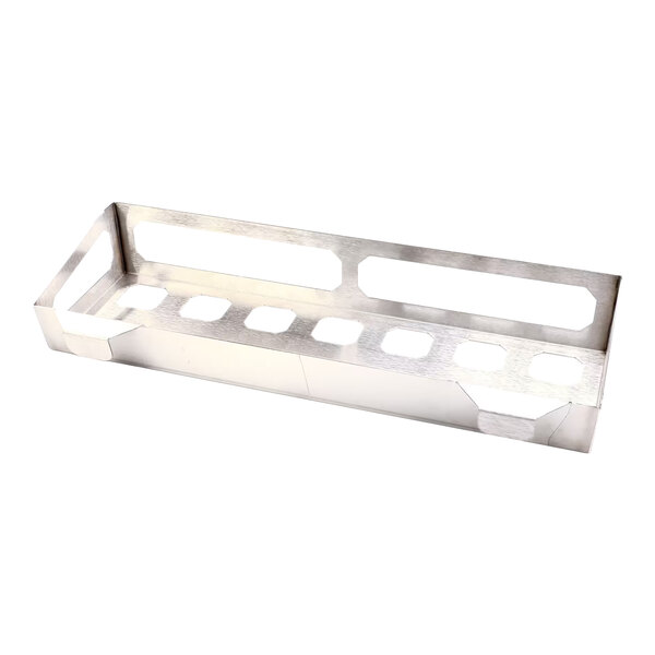 A metal two-piece pan slide rack set with multiple slots, designed for holding pans.