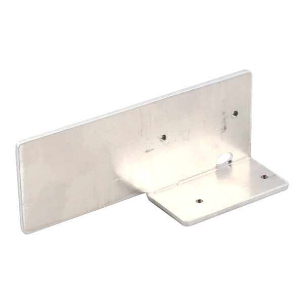 A metal heat sink bracket with a right-angle design and multiple mounting holes.