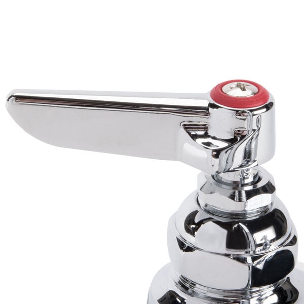 A chrome T&S medical faucet with lever handles.