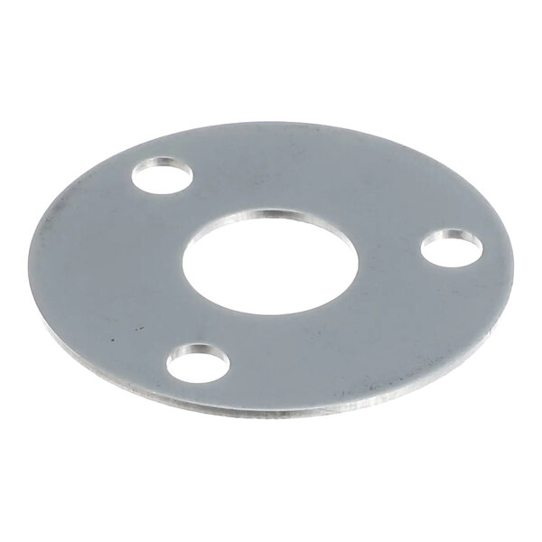 A round metal plate with a large central hole and three smaller holes evenly spaced around it, part of a drive bearing kit.