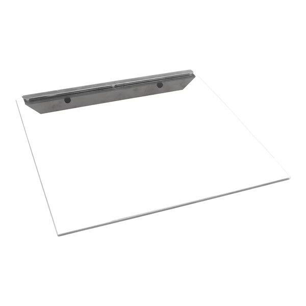A clear sliding mirror door kit with a metal mounting bracket.