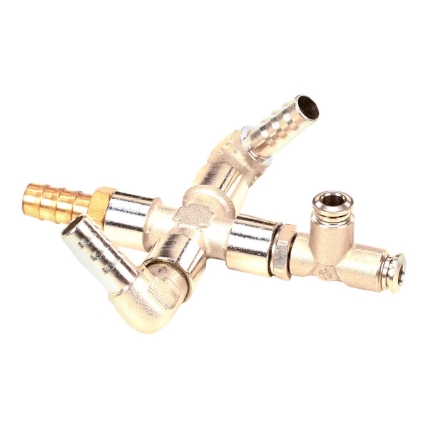 A metal distribution junction fitting for a Combiwash system.