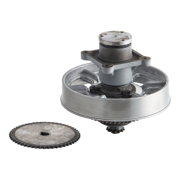 A metal clutch assembly with a separate gear component designed for Estella SM20 and SM30 mixers.