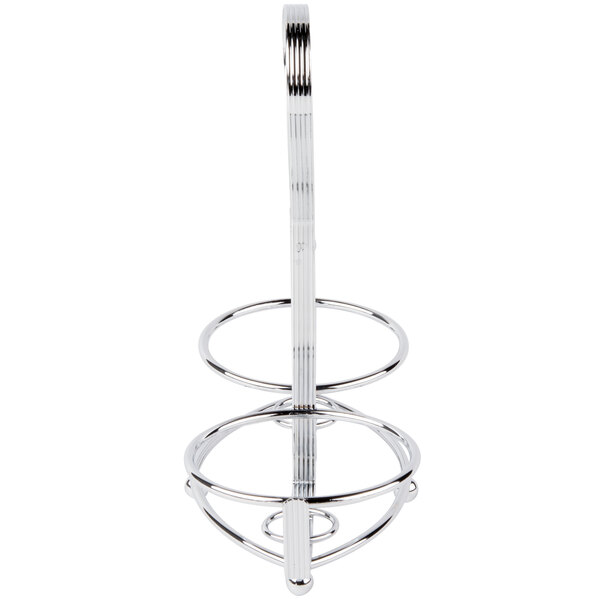 Tablecraft Modern Sets 3/8" x 8 1/2" x 3 7/8" Oil and Vinegar Cruet Chrome Rack - 6/Case