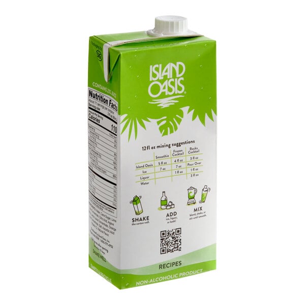 Island Oasis Margarita Beverage Mix 1 Liter - 12/Case