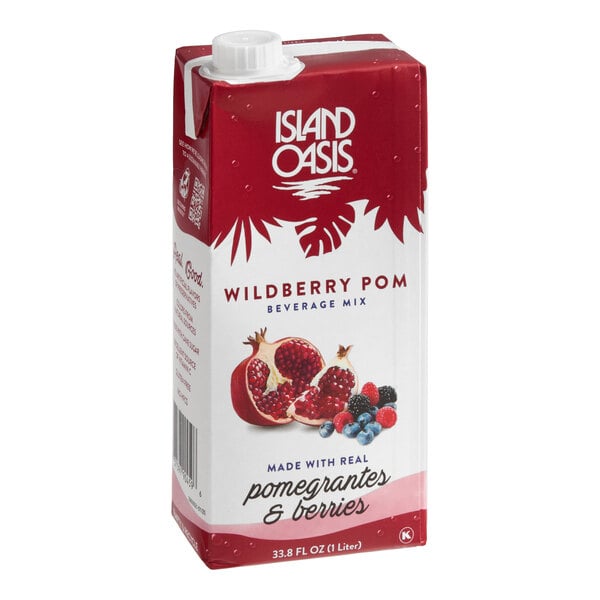 Island Oasis Wildberry Pom Beverage Mix 1 Liter - 12/Case