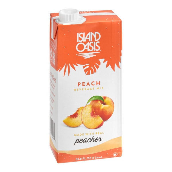 Island Oasis Peach Beverage Mix 1 Liter - 12/Case