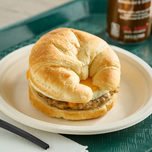 Mason Dixie Sausage, Egg, and Cheese Croissant Breakfast Sandwich 4.6 oz. - 12/Case