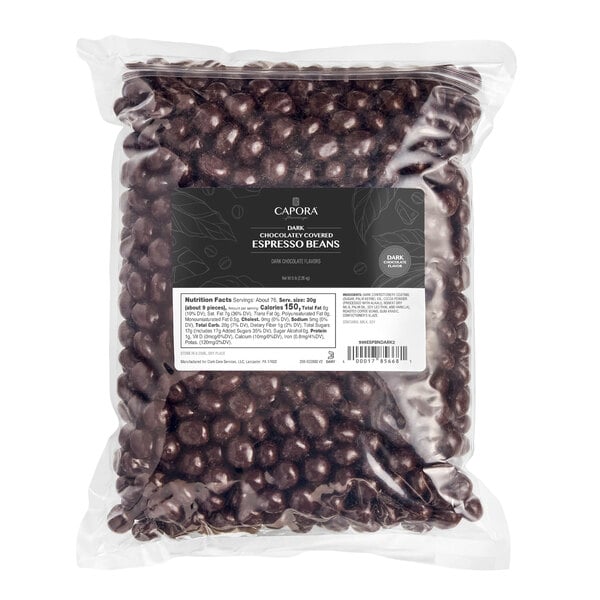 Capora Dark Chocolatey Covered Espresso Beans 5 lb.