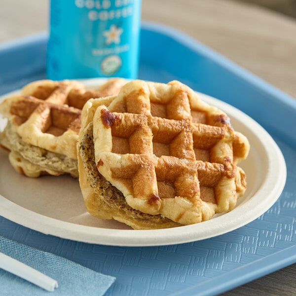 Mason Dixie Chicken Sausage Waffle Breakfast Sandwich 3.3 oz. - 12/Case