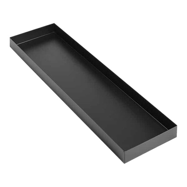 American Metalcraft Black Twilight 29 3/4" x 6 1/8" x 2" Rectangular Black Metal Market Tray - 3/Pack