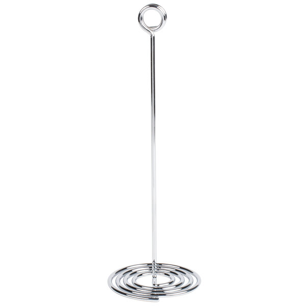 American Metalcraft 12" Chrome Stainless Steel Swirl Base Card Holder - 12/Case