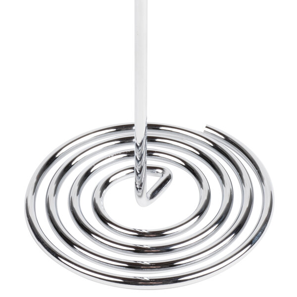 American Metalcraft 12" Chrome Stainless Steel Swirl Base Card Holder - 12/Case