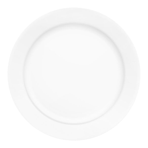 Corelle Premium Narrow Rim 9" Round Glass Bright White Narrow Rim Plate - 24/Case