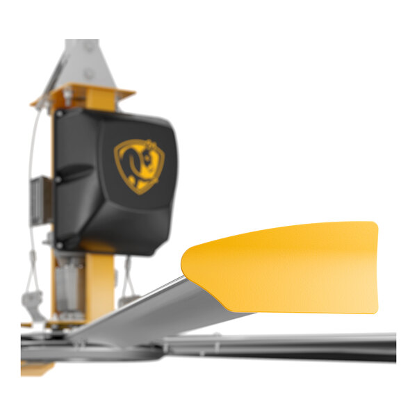 Big Ass Fans 14' Yellow and Silver Aluminum Indoor Shop Ceiling Fan - 100-120V