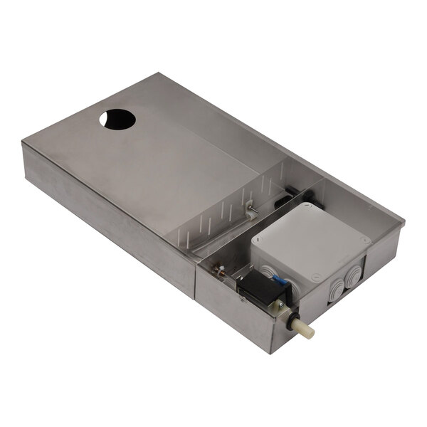 A low-profile smart condensate pump designed for select refrigerated display cases.