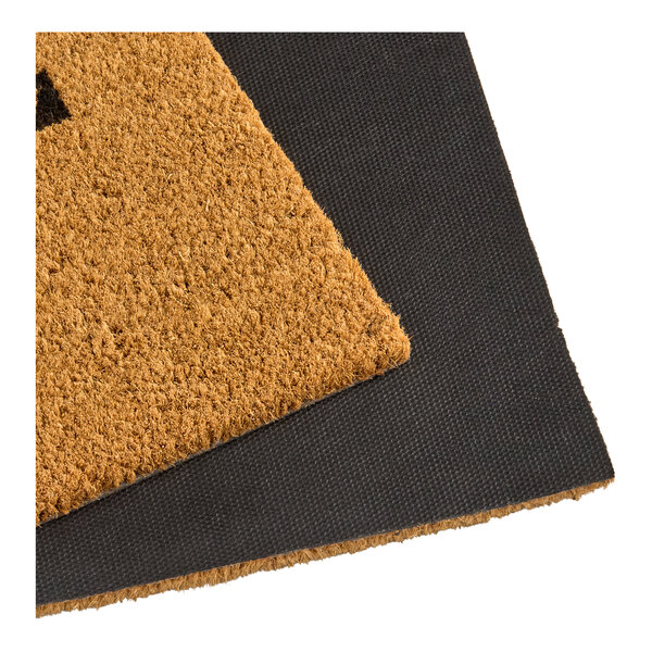 Lavex 1' 6" x 2' 6" Coir Entrance "Welcome" Mat with PVC Backing - 1" Thick