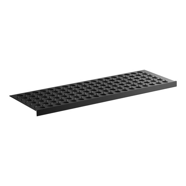 A black criss-cross rubber stair tread mat.