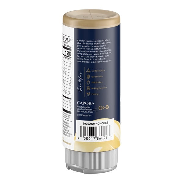 Capora White Chocolate Flavoring Sauce 12 fl. oz. - 6/Case