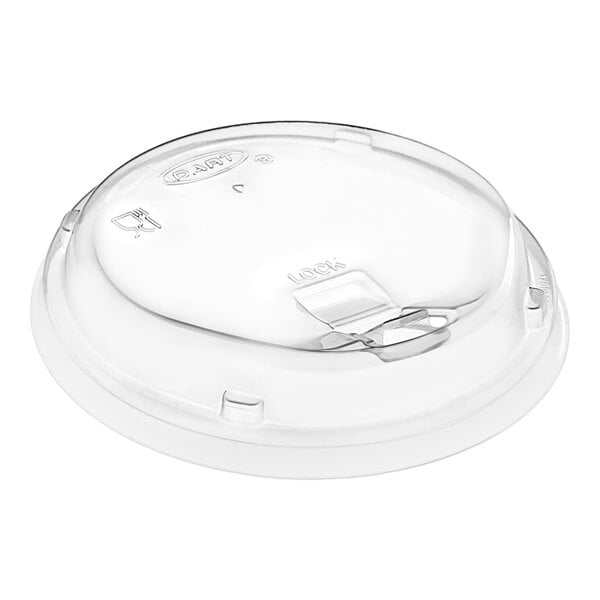 A clear polypropylene reclosable strawless lid designed for 12-26 oz. cups.