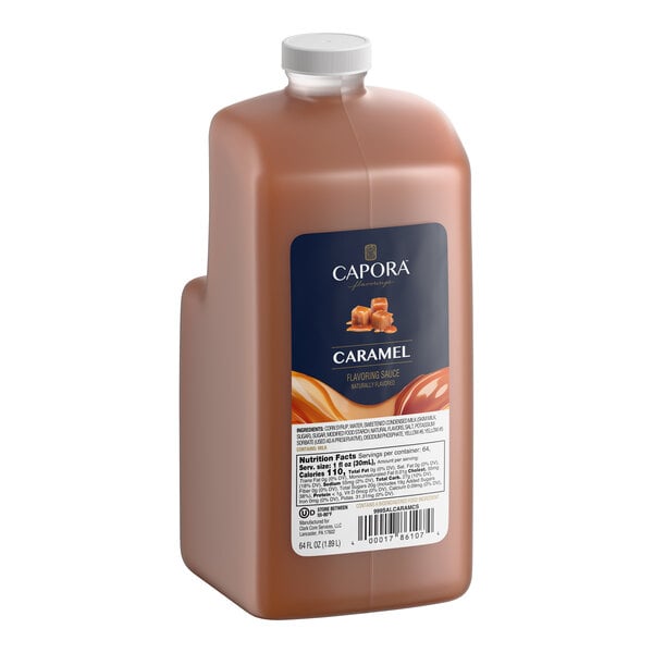 Capora Caramel Flavoring Sauce 64 fl. oz. - 6/Case